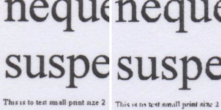 Text Comparison 2 for Laser Printer