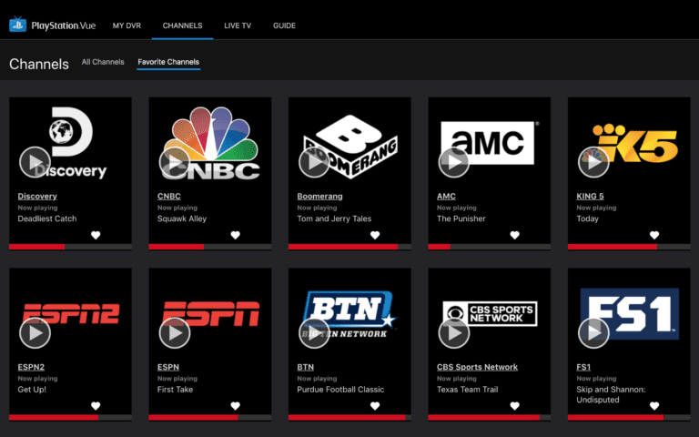 Playstation vue hot sale live sports