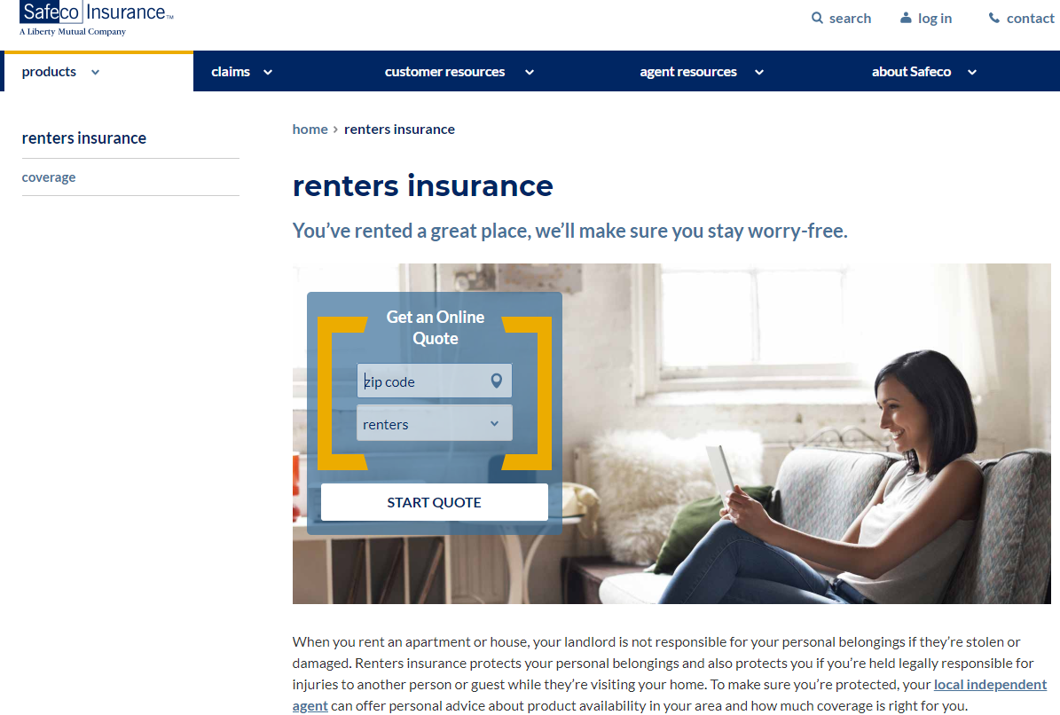 Safeco Renters Insurance Review | Reviews.com